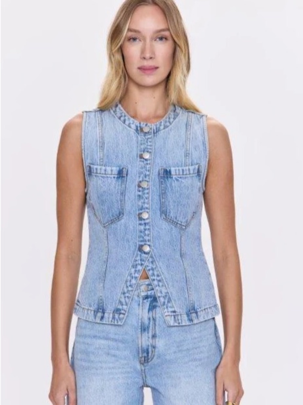 Gia Denim Vest- Gaze